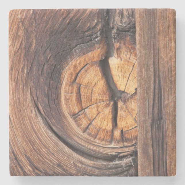 Close up of a wood knot, California Stone Coaster (Front)