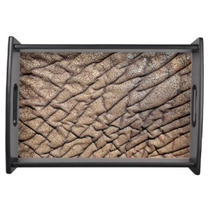 Close-Up Of African Elephant's Hide Serving Tray