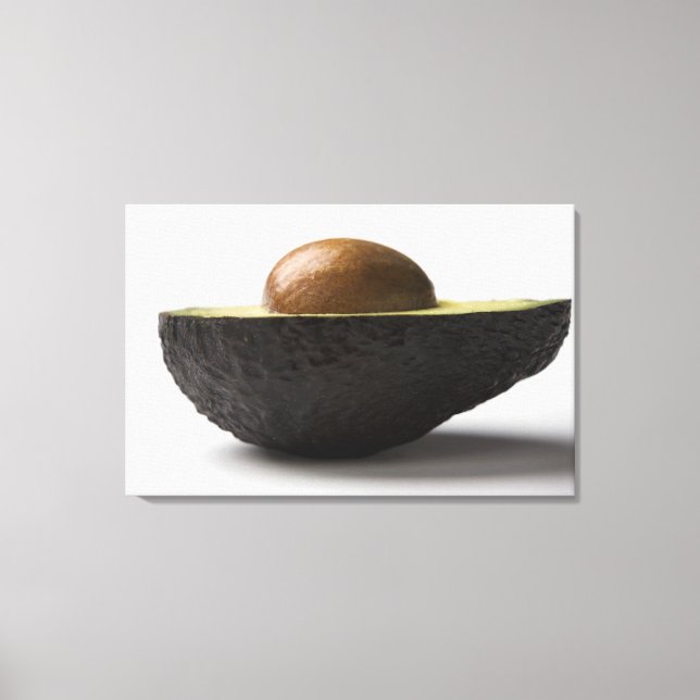 Close-up of an avocado canvas print (Front)