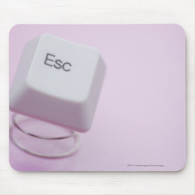 Close-up of an escape key mouse pad (Front)