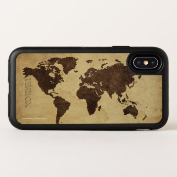 Close Up Of Antique World Map 3 Otterbox Symmetry Iphone X Case by prophoto at Zazzle