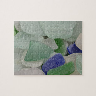 Close up of beach glass, Alaska Jigsaw Puzzle