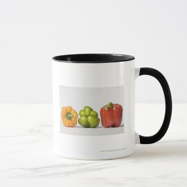 Close-up of bell peppers in a row mug (Right)