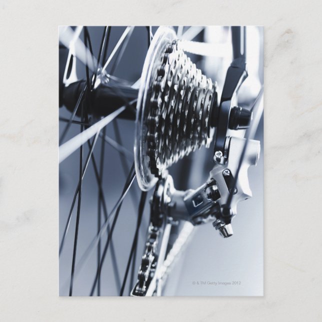Close up of bicycle gears 2 postcard (Front)