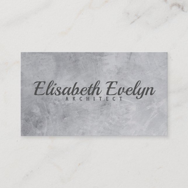 Close-up of blank old concrete wall business card (Front)