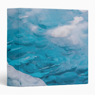 Close-up of blue ice 3 ring binder