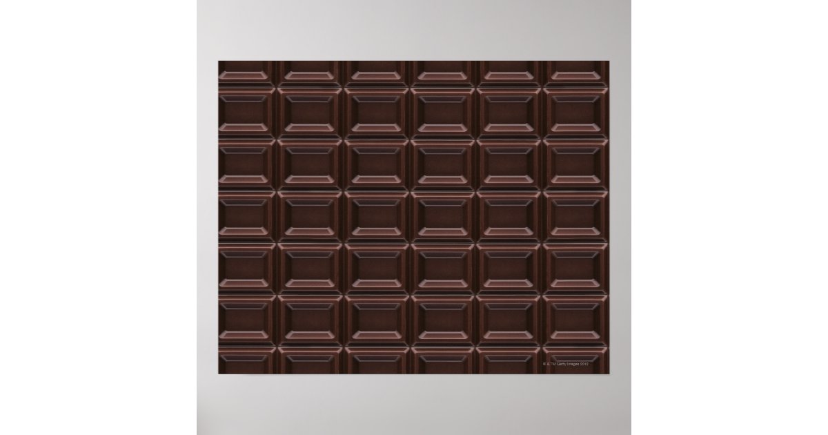 Close-up of chocolate bar poster | Zazzle