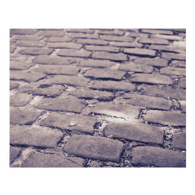 Close Up Of Cobblestone Street Faux Canvas Print (Front)