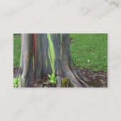 Close-up of colorful eucalyptus tree bark business card (Back)