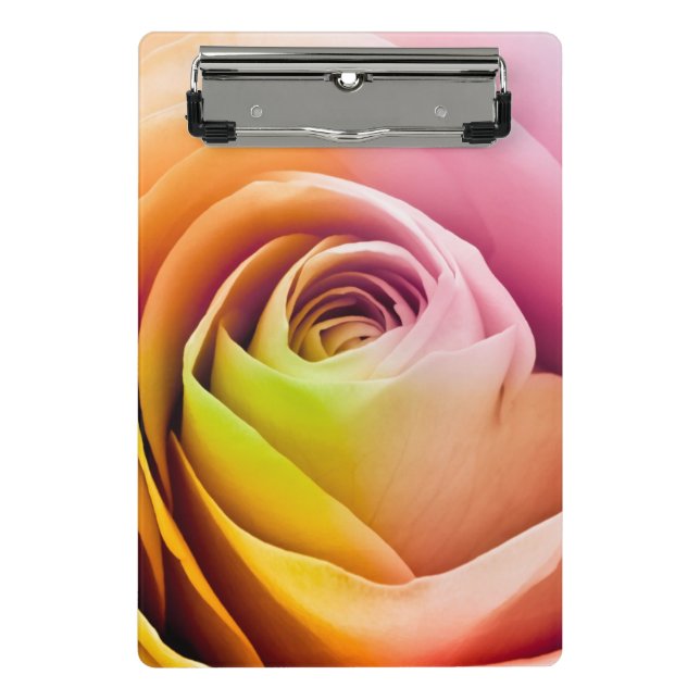 Close up of Colorful Rose Petals Mini Clipboard (Front)