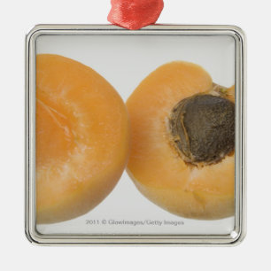 Close-up of cross section of an plum metal ornament