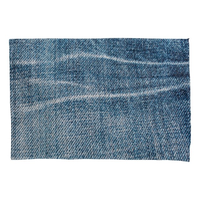 Close-Up of Denim Cloth. Pillow Case (Front)