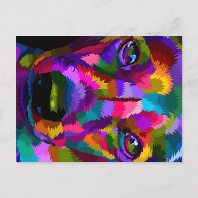 close up of face Dachshund Holiday Postcard (Front)