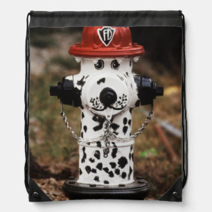Close-Up of Fire Hydrant Drawstring Bag