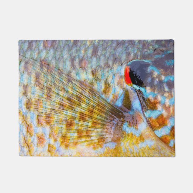Close Up Of Fish Scales Doormat (Front)