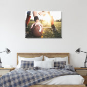 Close up of football center preparing to snap canvas print (Insitu(Bedroom))
