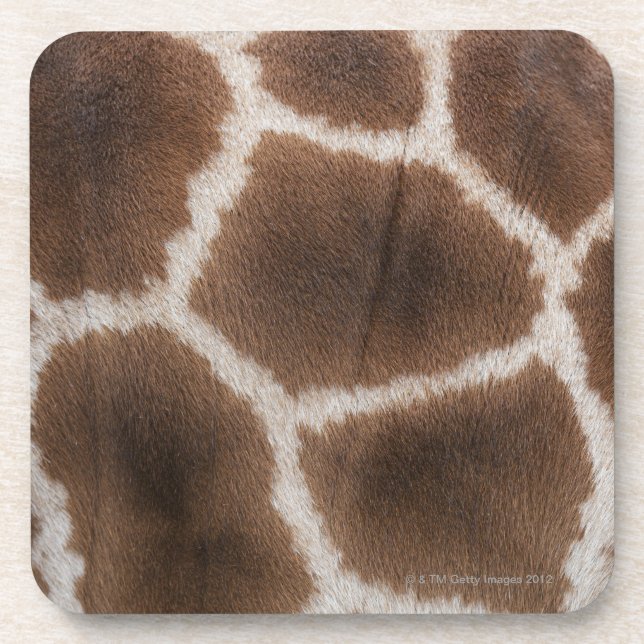 Close up of Giraffes Skin Beverage Coaster (Front)