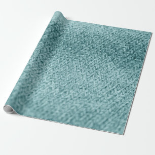 Close up of green knitted textured background.  wrapping paper