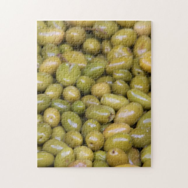 Close Up Of Green Olives Jigsaw Puzzle (Vertical)