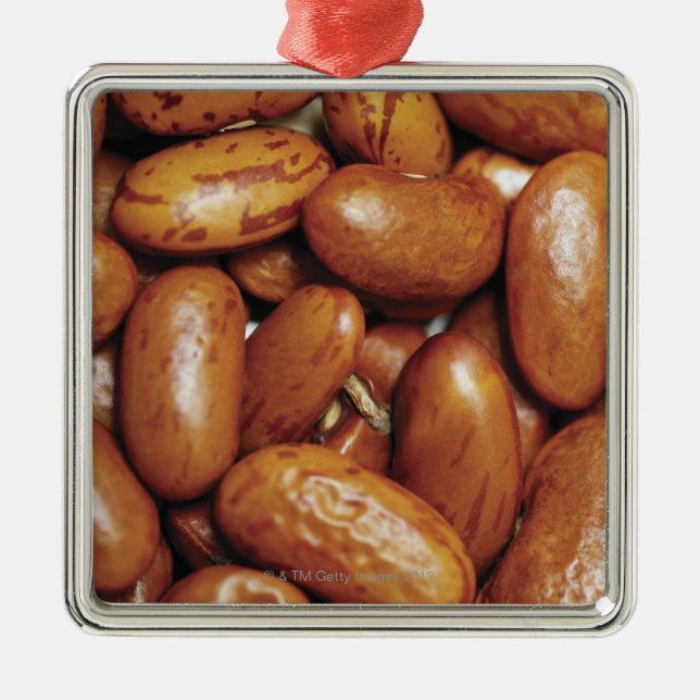 Close-up of kidney beans metal ornament (Front)