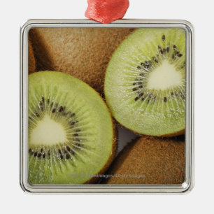 Close-up of kiwi fruits 2 metal ornament