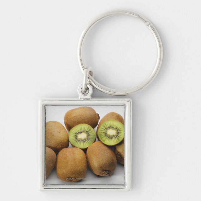 Close-up of kiwi fruits keychain (Front)