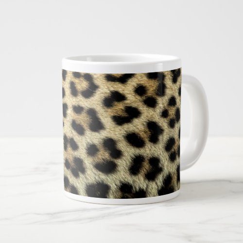 Close up of Leopard spots Africa Giant Coffee Mug