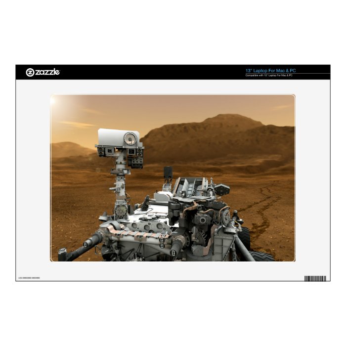 Close up of Mars Curiosity Rover Laptop Decals