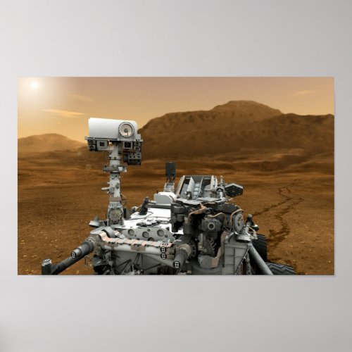 Close_up of Mars Curiosity Rover Poster