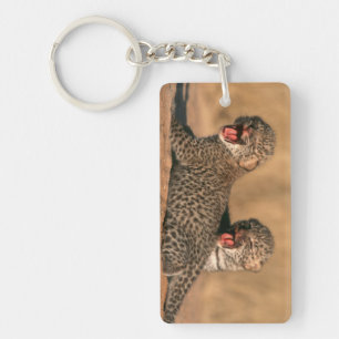 Close-Up Of New Born Leopard (Panthera Pardus) Keychain