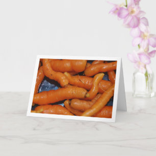 Close-up of Organic Carrots Card
