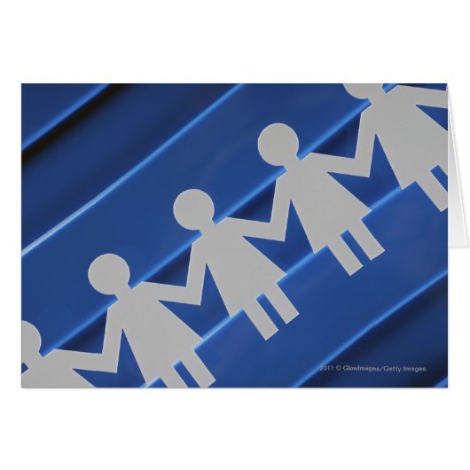 Close-up of paper chain dolls cards (Front Horizontal)