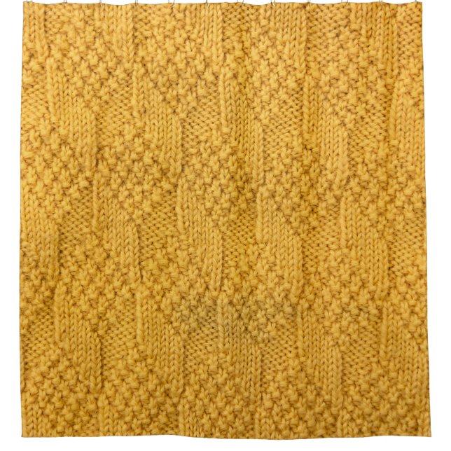 Close-up of pattern of knitting. shower curtain (Front)