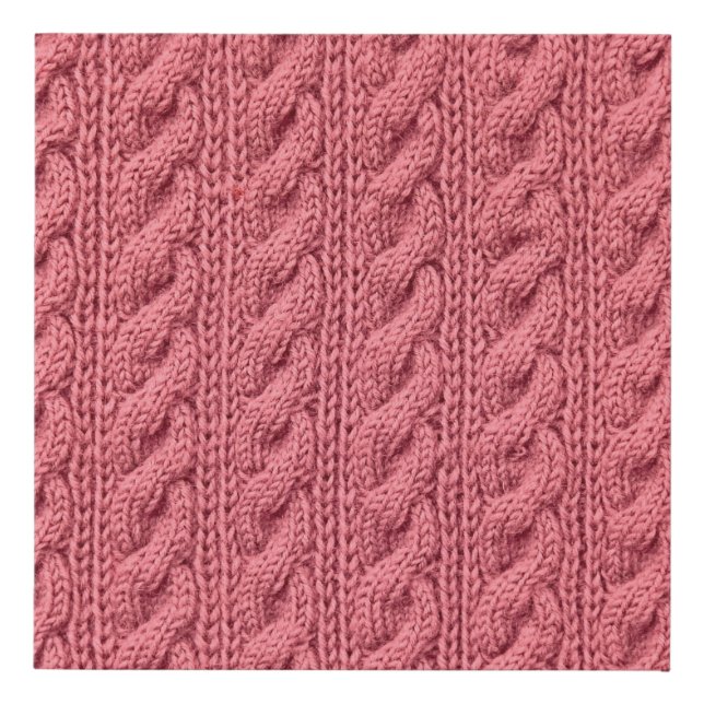 Close-up of pattern of sweater texture. faux canvas print (Front)