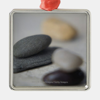 Close-up of pebbles metal ornament