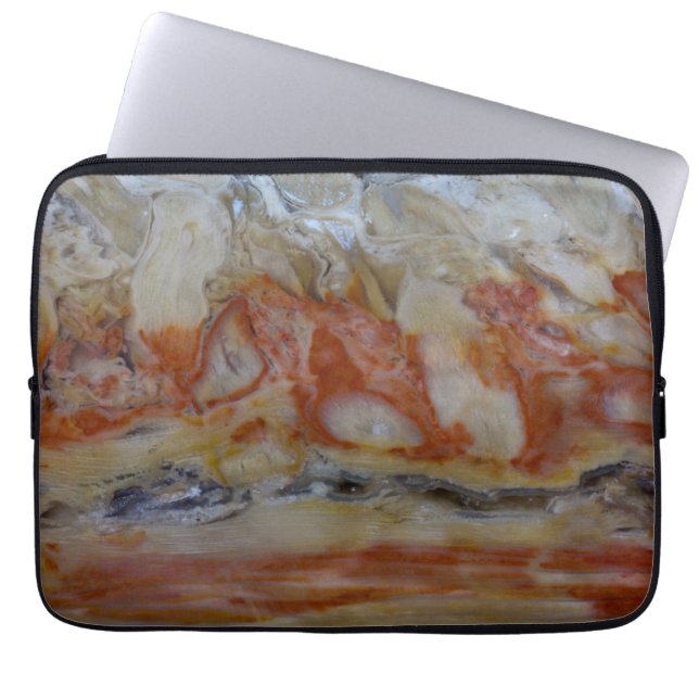 Close Up Of Petrified Wood Laptop Sleeve (Front)