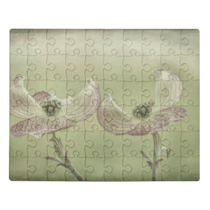Close-up of Pink Dogwood Blossoms Seabeck, WA Jigsaw Puzzle