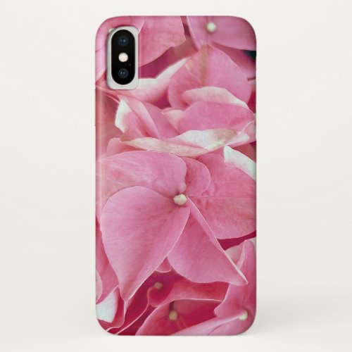 close up of pink hydrangea iPhone x case