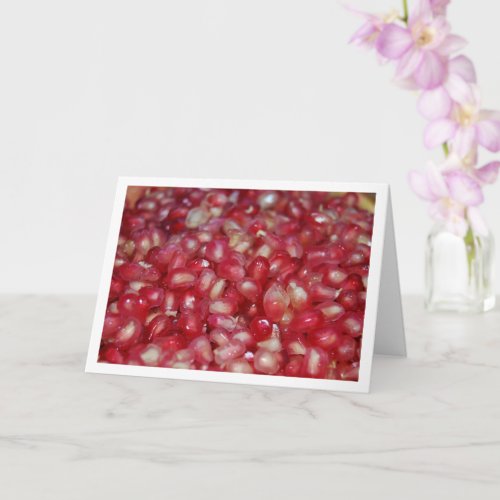 Close_up of Pomegranate Seeds Card