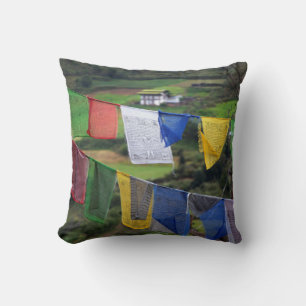 Close Up Of Prayer Flags Throw Pillow