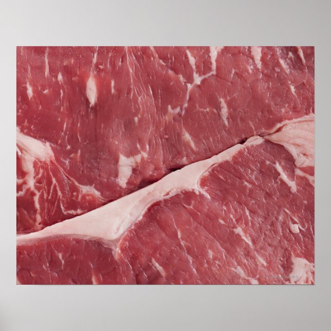 Close-up of raw steak poster (Front)