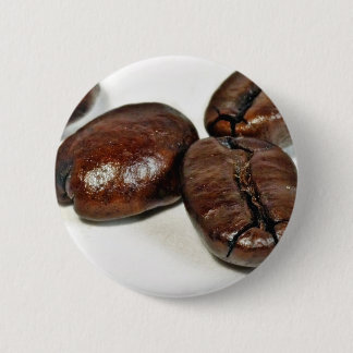 Close Up Of Some Unground Coffee Beans Pinback Button