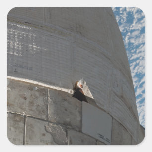 Close-up of Space Shuttle Atlantis Square Sticker