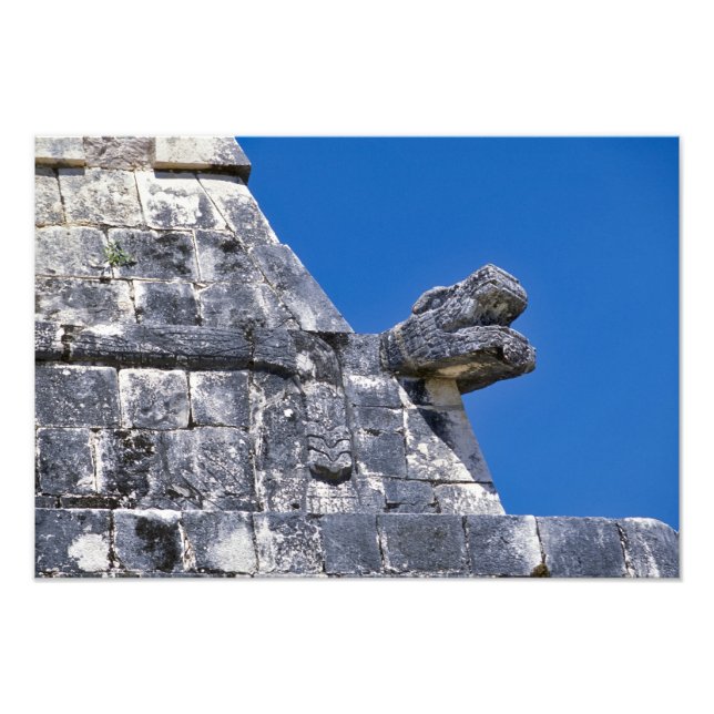 Close up of stones making an ancient Mayan Photo Print (Front)