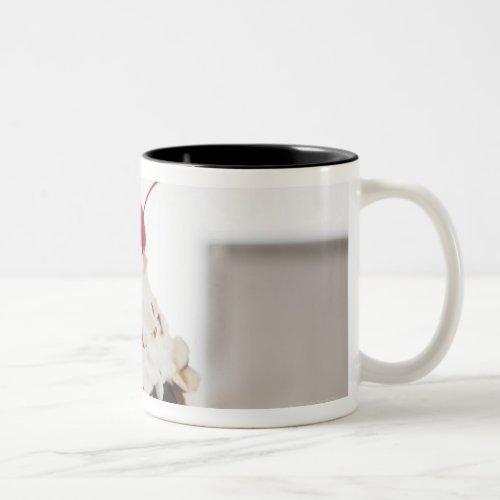 Close up of sundae with cherry on top Two_Tone coffee mug
