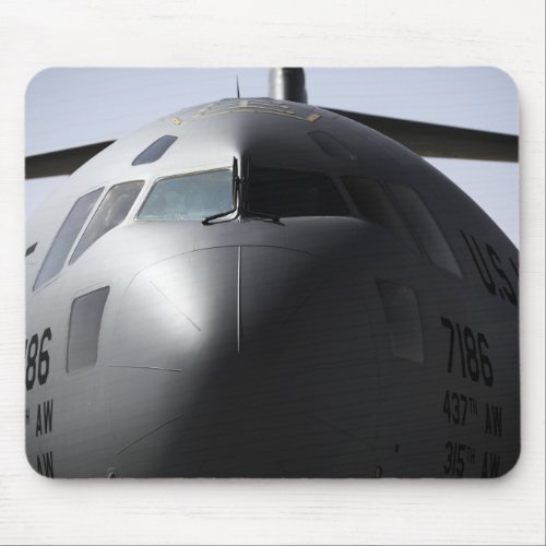 Close_up of the front of a C_17 Globemaster III Mouse Pad