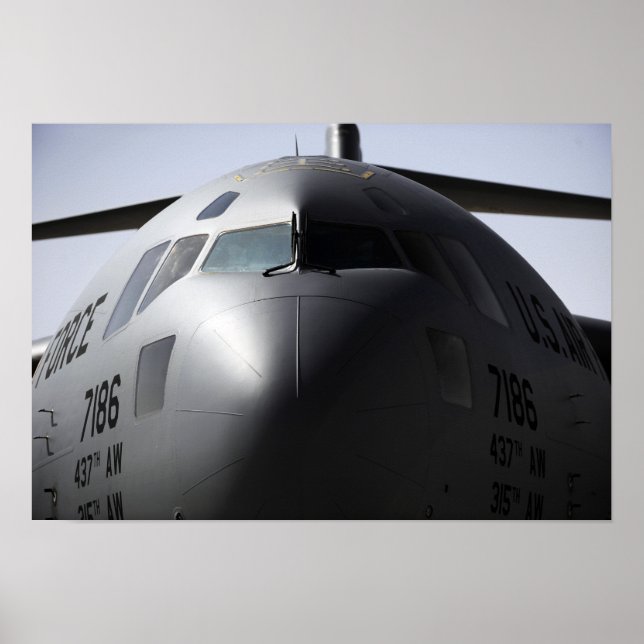 Close-up of the front of a C-17 Globemaster III Poster (Front)
