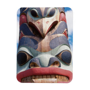 Close-up of totem pole in Sitka, Alaska, USA Magnet