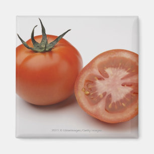 Close-up of two tomatoes magnet