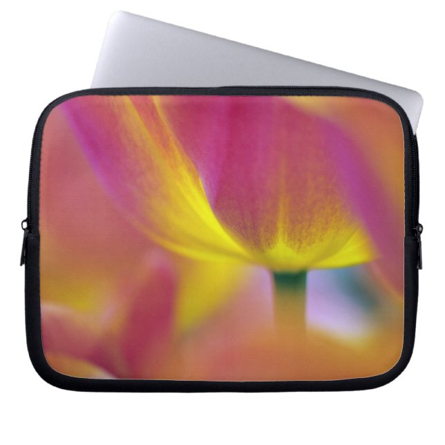 Close-up of underside of tulip flower, Kuekenhof 2 Laptop Sleeve (Front)